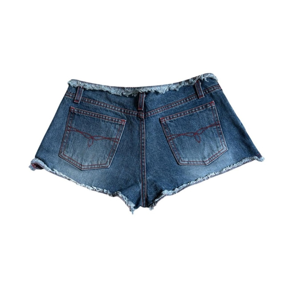Distressed Blue Jean Shorts
